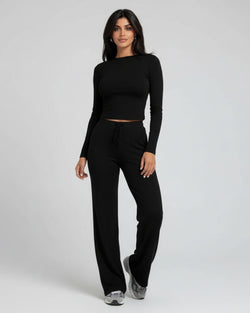 Ensemble Cocoon Aléane — Top Ajusté & Pantalon Évasé