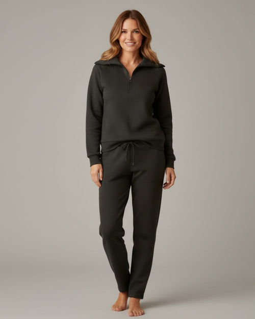 Ensemble Cocoon Maéva — Sweat Zippé & Pantalon Fluide