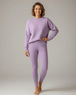 Ensemble Cocoon Émérane — Sweat Ample & Legging Sculptant - Violet / 34