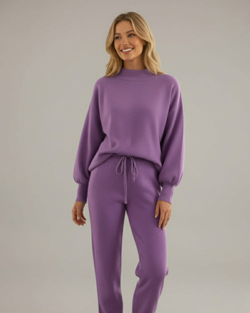 Ensemble Cocoon Miléna — Jogging Doux & Détente Élégante - Violet / 34