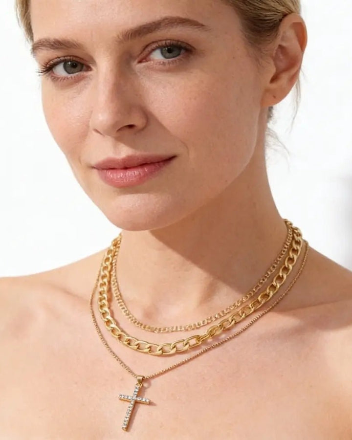 Novera Cross Layered Necklace