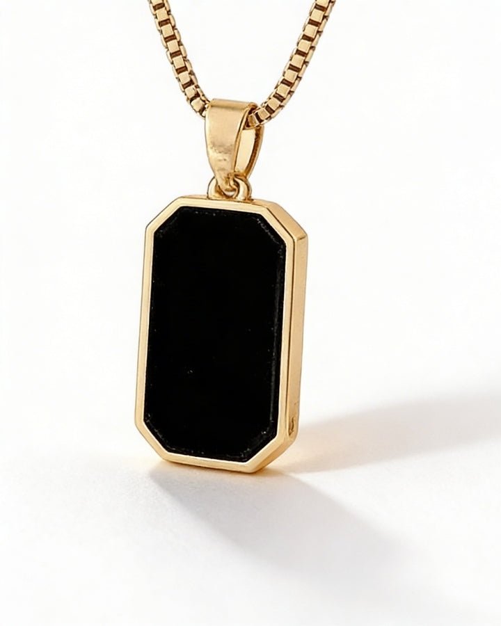 Vesper Rectangle Pendant Necklace - Onyxelle