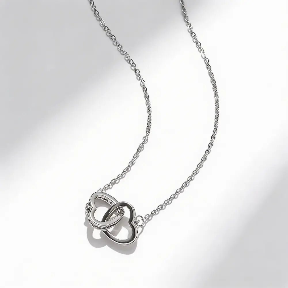 Amara Double Heart Necklace - Onyxelle