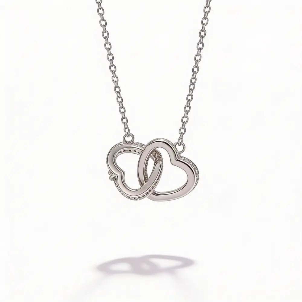Amara Double Heart Necklace - Onyxelle