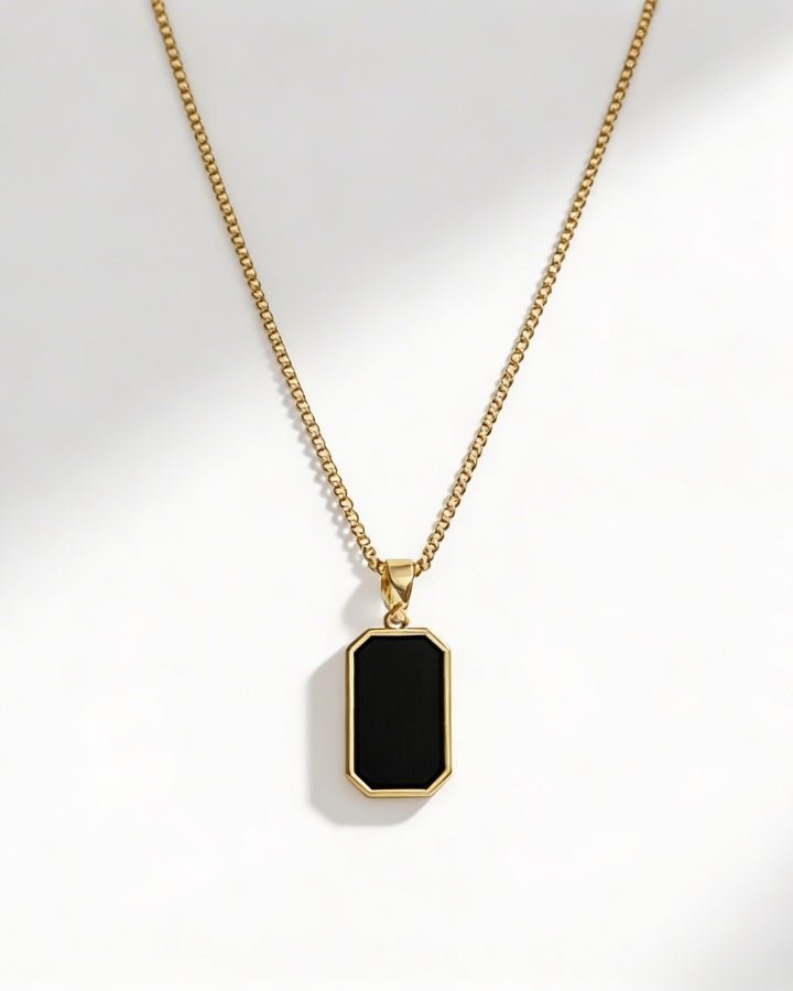 Vesper Rectangle Pendant Necklace - Onyxelle