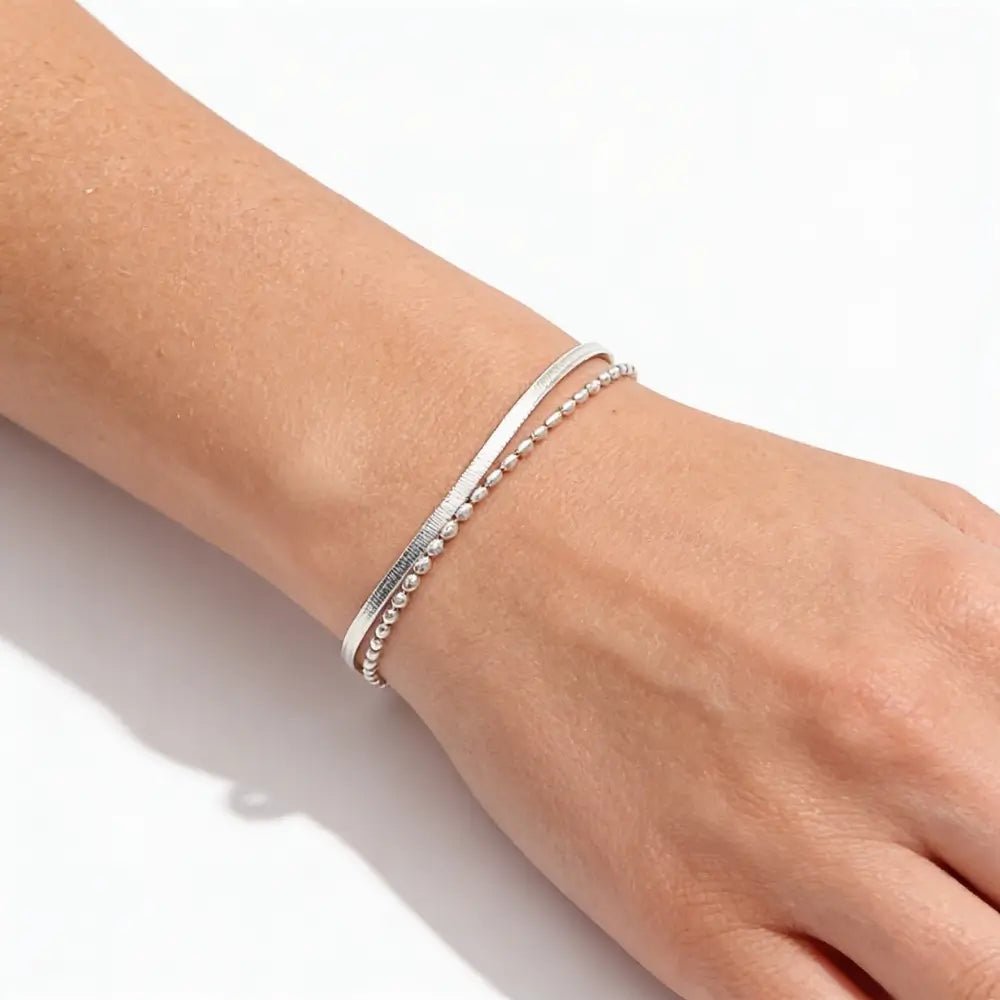 Lumina Double Snake Chain Bracelet - Onyxelle