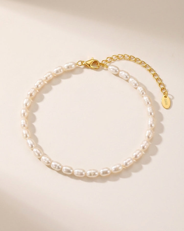 Talia Beaded Pearl Anklet