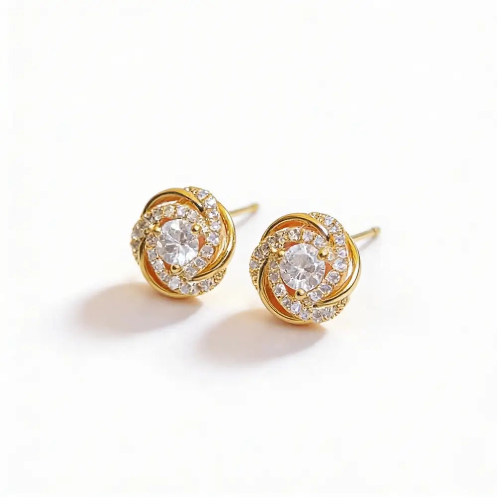 Elyra Crystal Stud Earrings