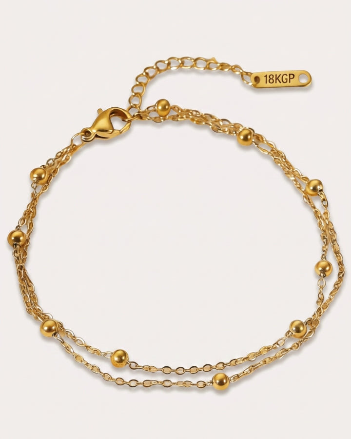 Celeste Double Bead Chain Bracelet