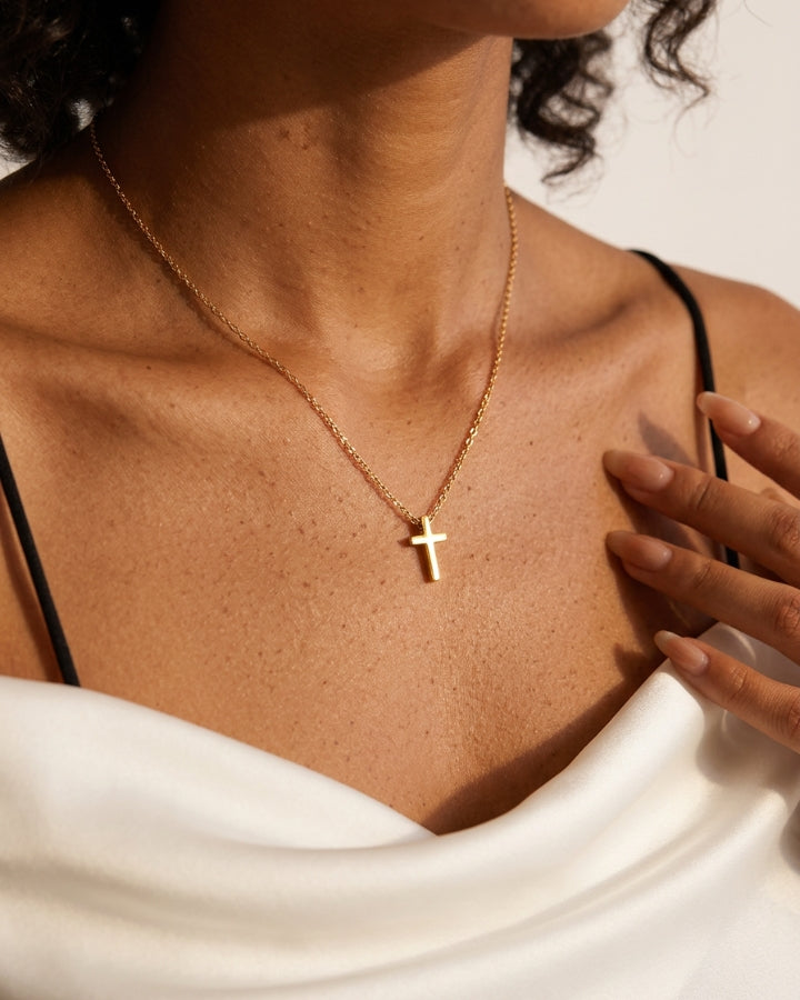Ivy Cross Pendant Necklace