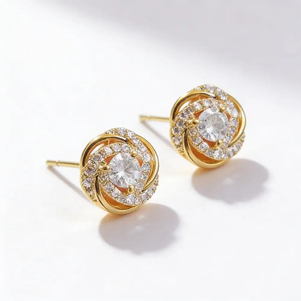 Elyra Crystal Stud Earrings