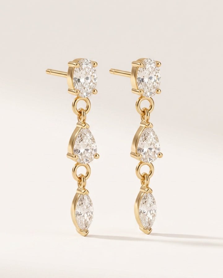 Aveline Crystal Drop Earrings - Onyxelle