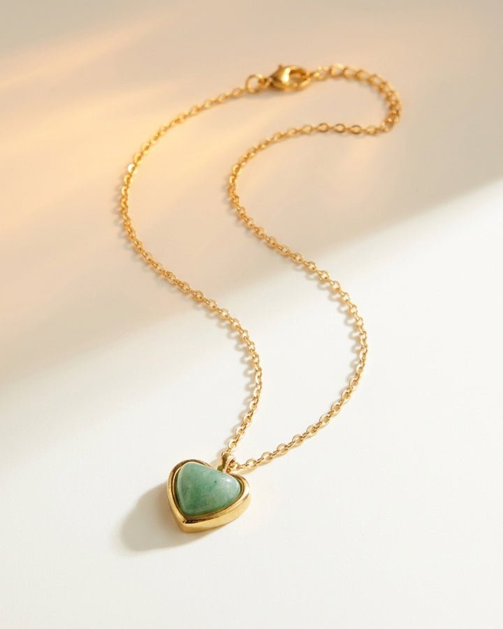 Sabine Heart Agate Necklace - Onyxelle