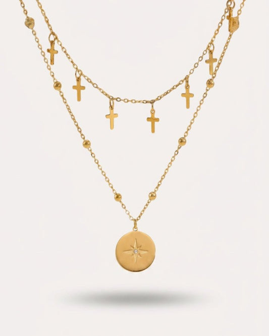 Sloane Double Layer Necklace - Onyxelle