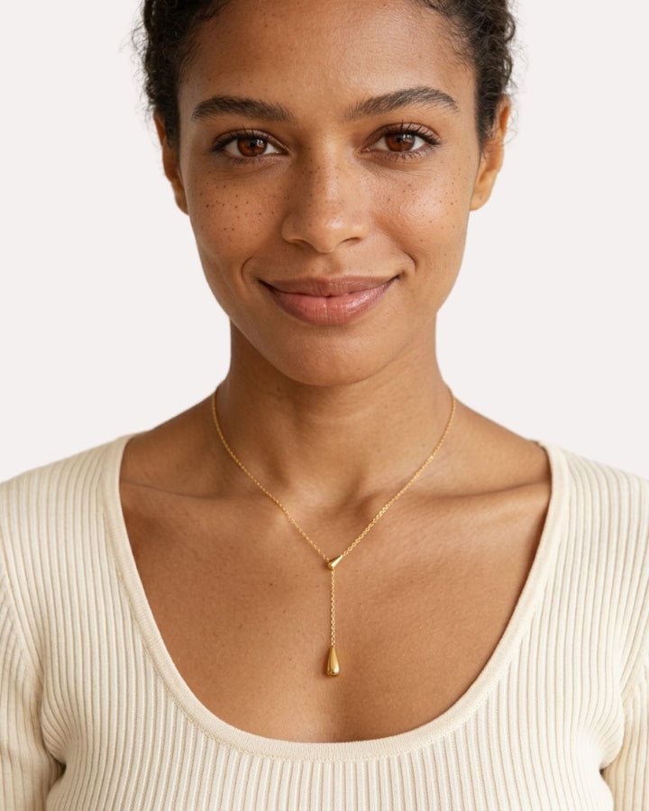 Ondine Teardrop Pendant Necklace - Onyxelle