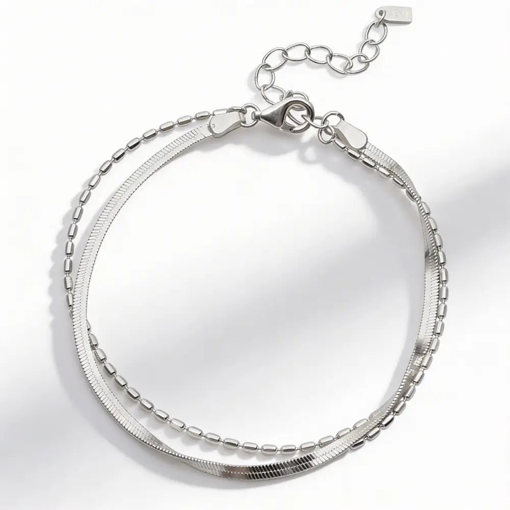 Lumina Double Snake Chain Bracelet - Onyxelle