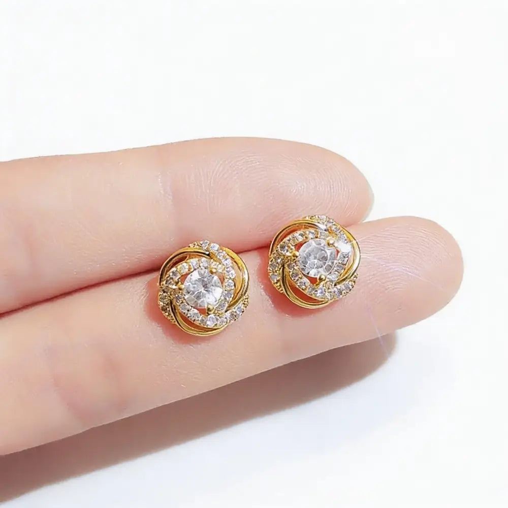 Elyra Crystal Stud Earrings
