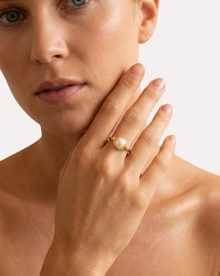 Maelle Baroque Pearl Ring - Onyxelle