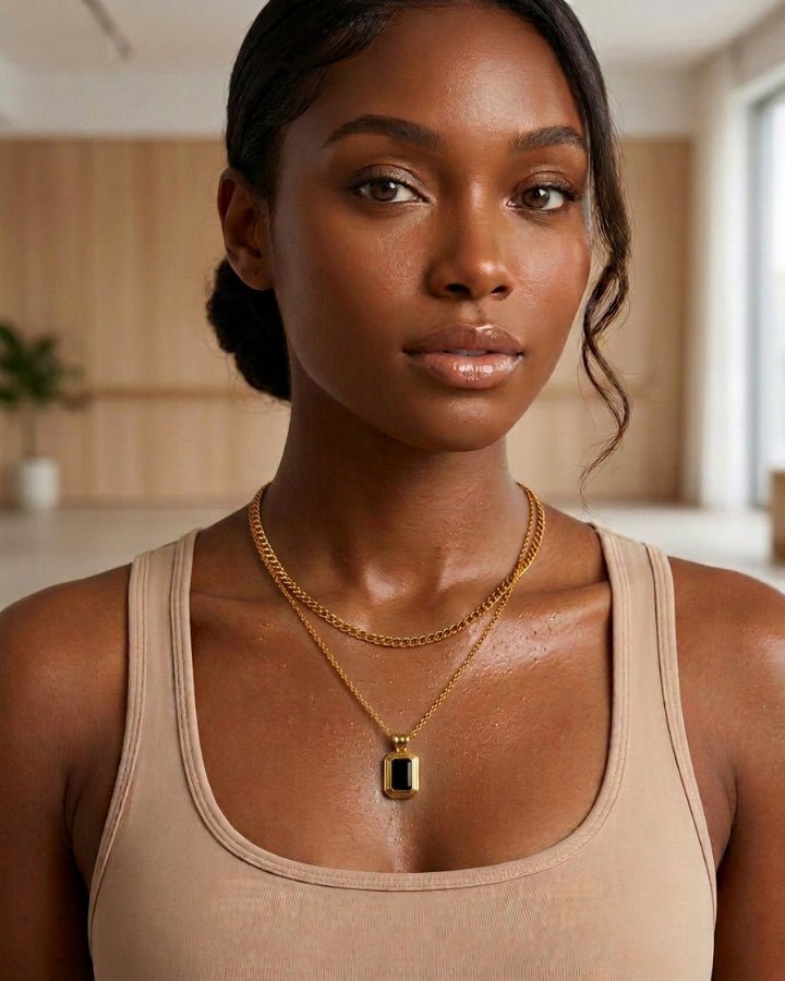 Aurora Layered Gold Necklace - Onyxelle