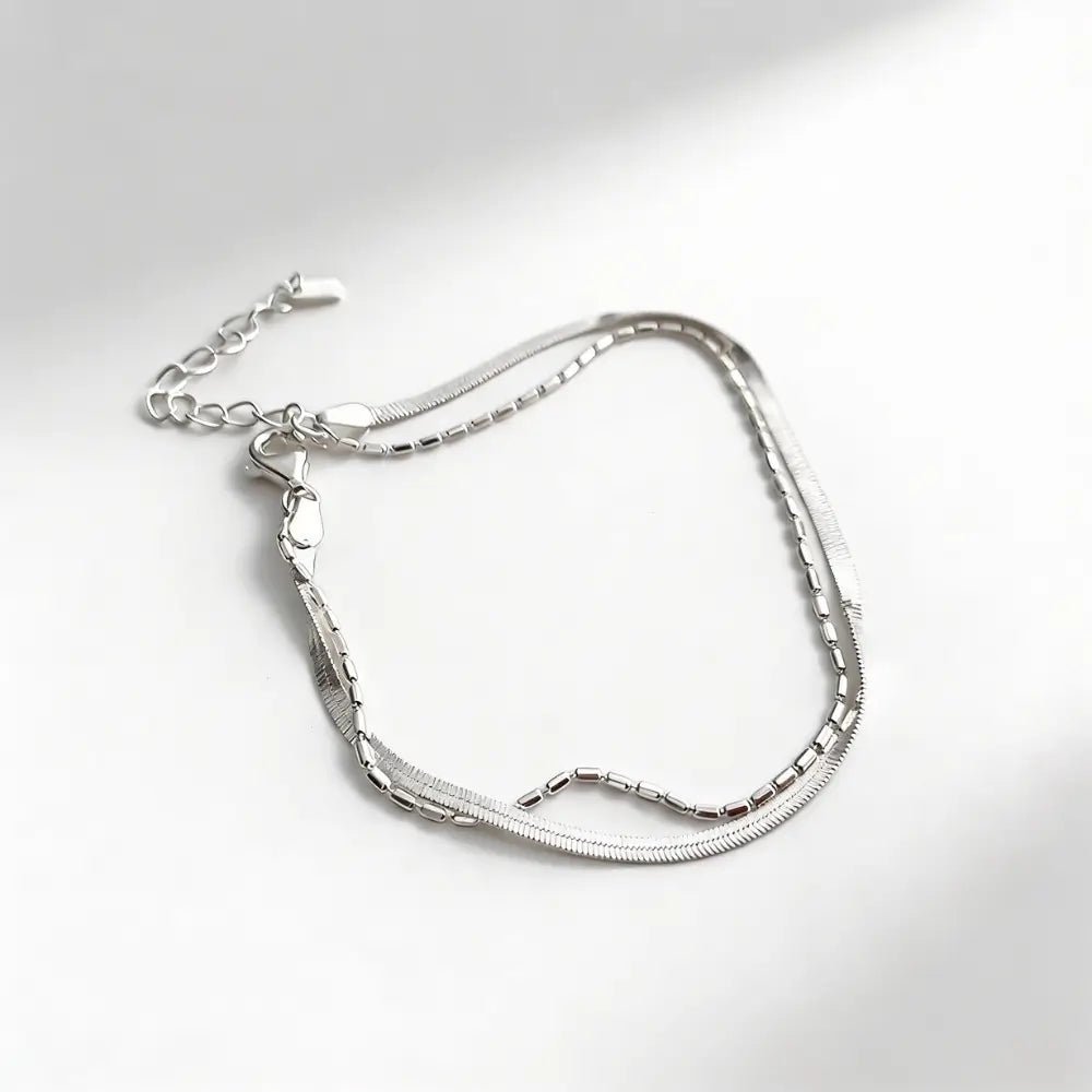 Lumina Double Snake Chain Bracelet - Onyxelle