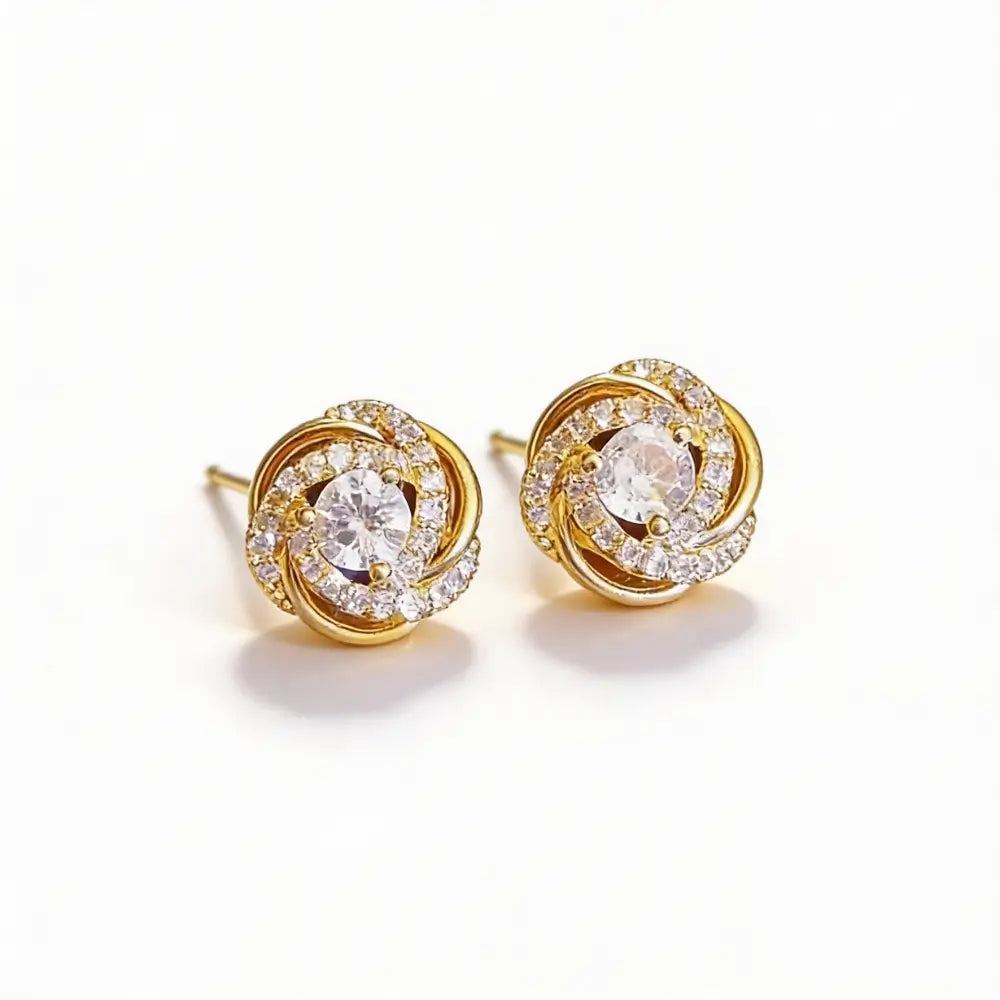 Elyra Crystal Stud Earrings