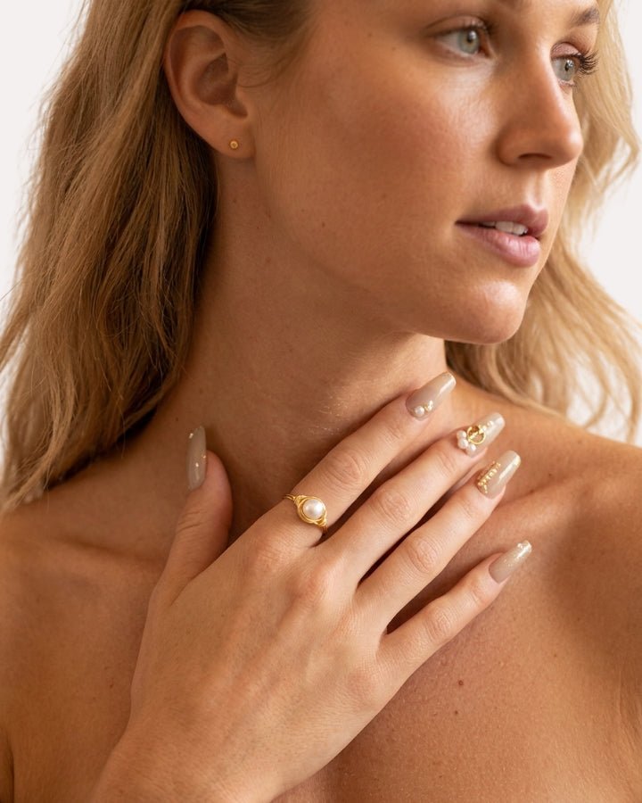 Maelle Baroque Pearl Ring - Onyxelle