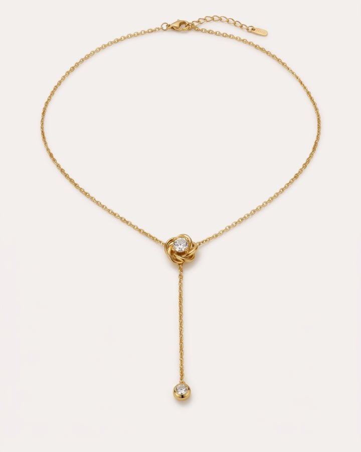 Rose-Flower Drop Necklace - Onyxelle