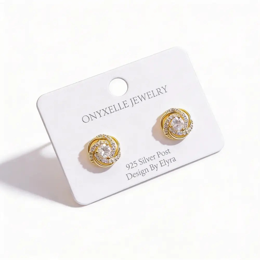 Elyra Crystal Stud Earrings