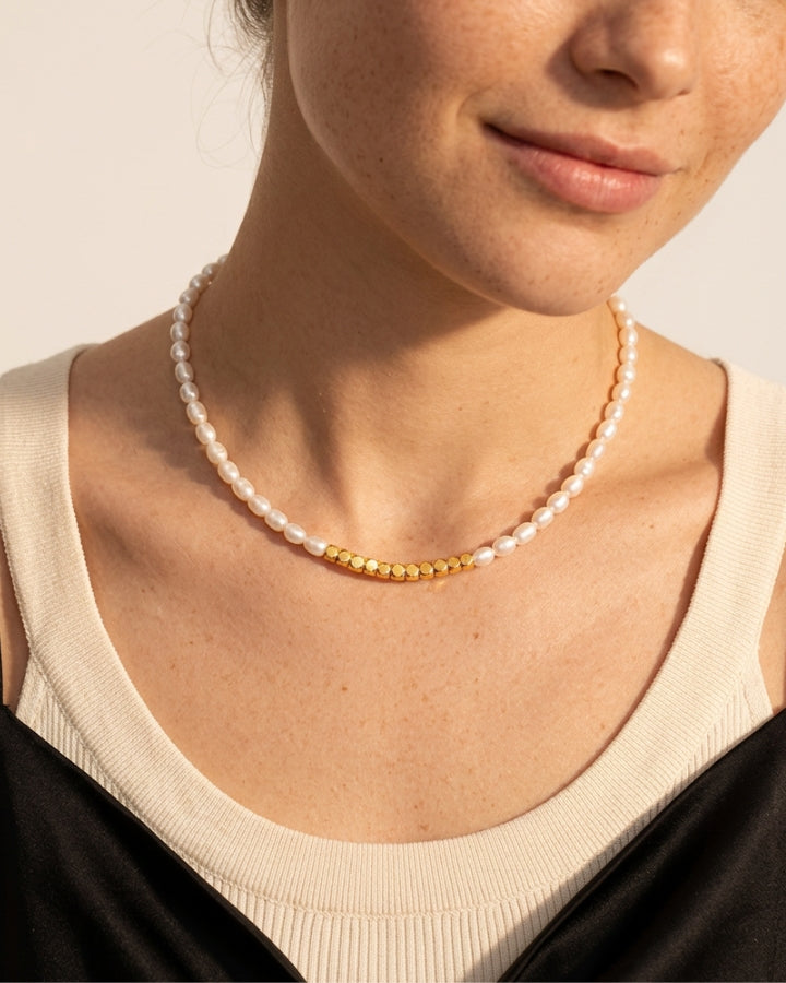 Margot Square Pearl Necklace