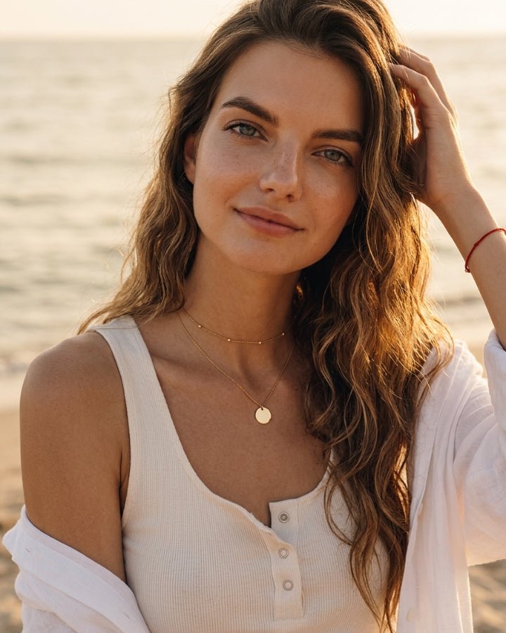 Thea Coin Layered Necklace - Onyxelle