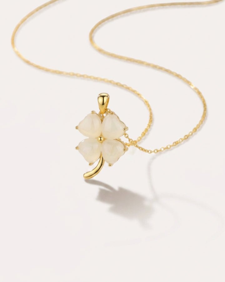 Mei Jade Clover Necklace - Onyxelle