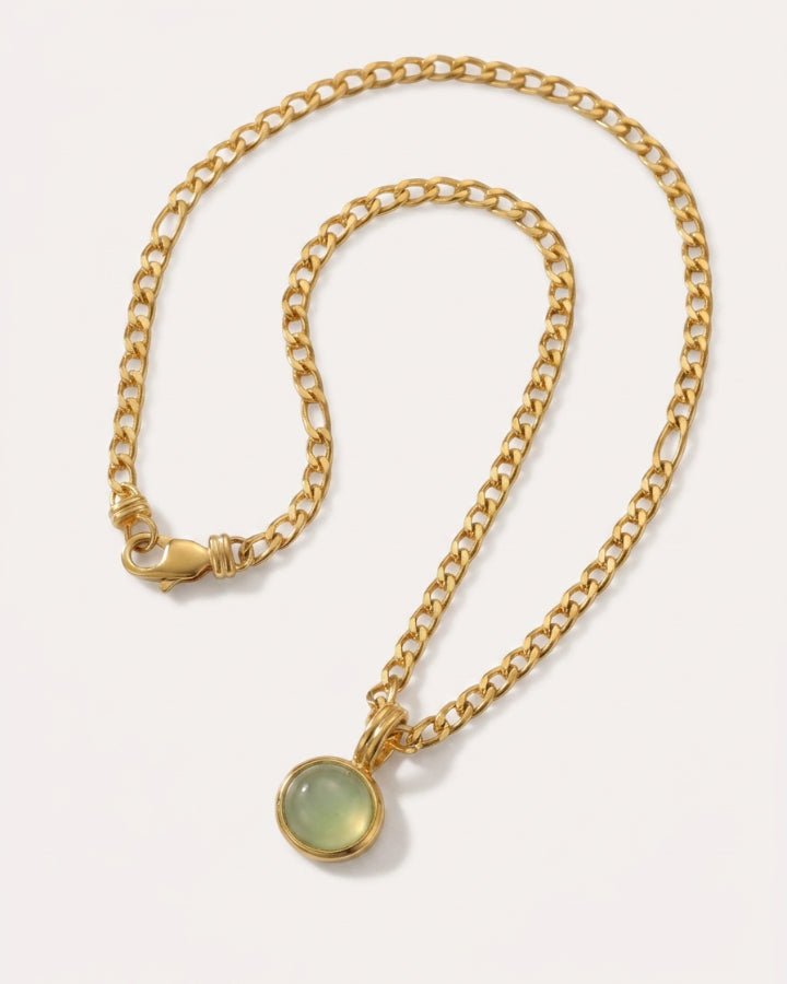 Vera Oval Jade Pendant Necklace - Onyxelle