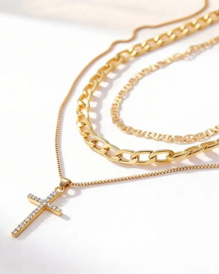 Novera Cross Layered Necklace