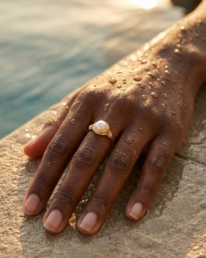 Maelle Baroque Pearl Ring - Onyxelle