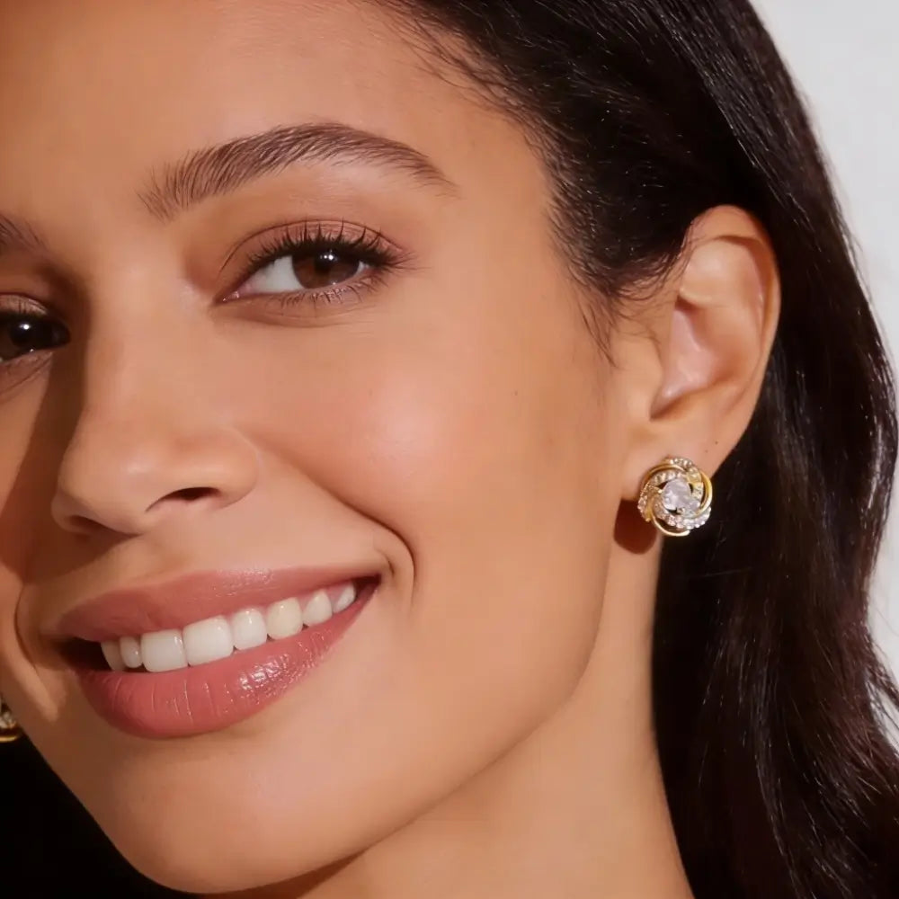 Elyra Crystal Stud Earrings