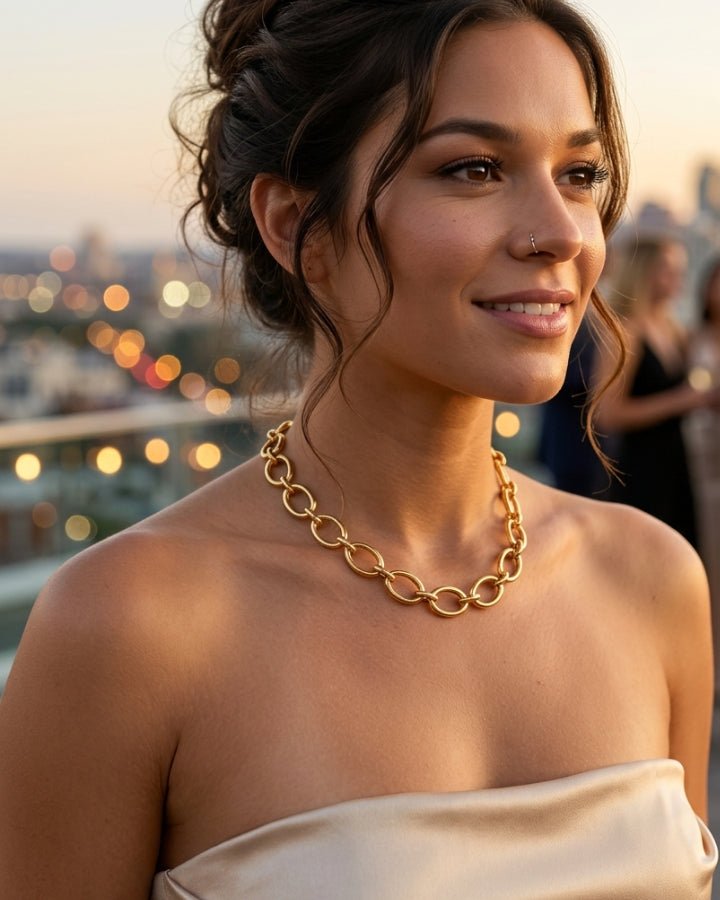 Halo Circle Pendant Necklace - Onyxelle