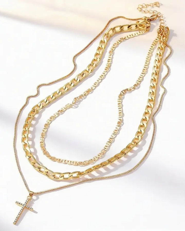 Novera Cross Layered Necklace