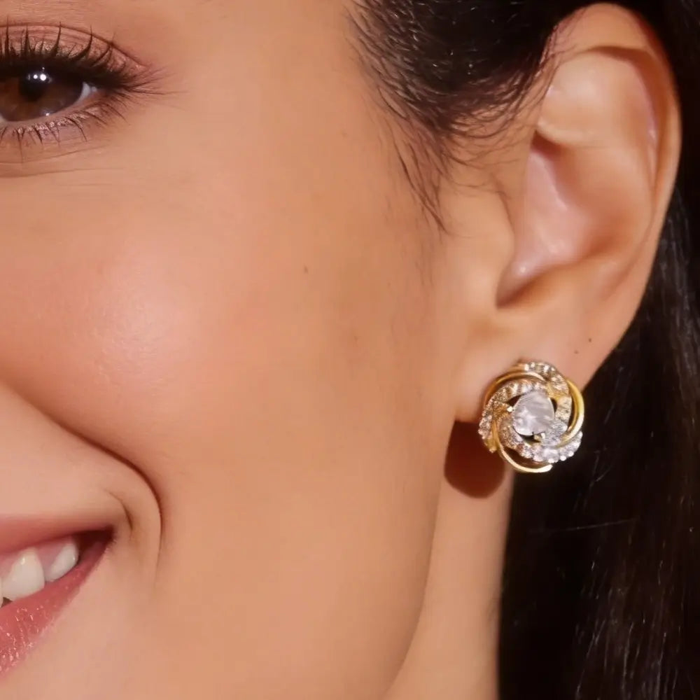 Elyra Crystal Stud Earrings