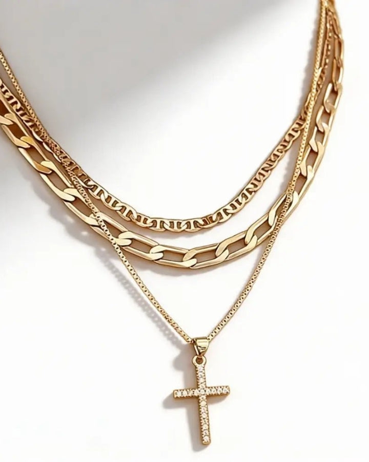 Novera Cross Layered Necklace