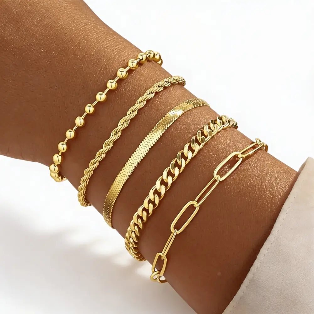 Althea Stack Bracelet Set - Onyxelle