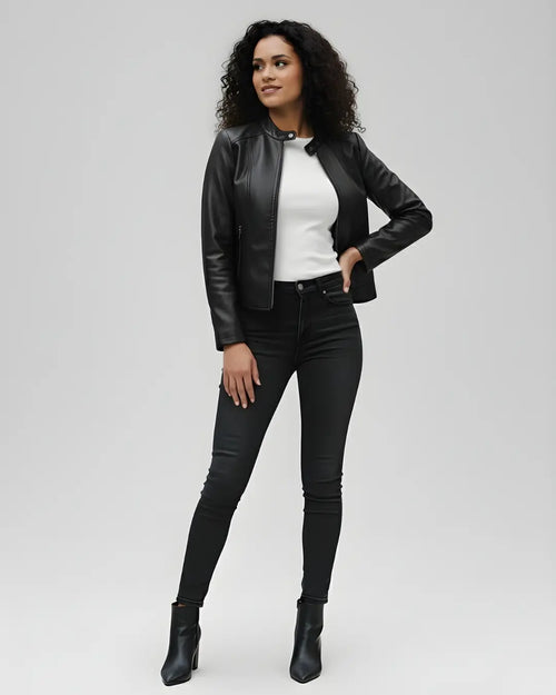 Blouson Perfecto en Simili Cuir Maria