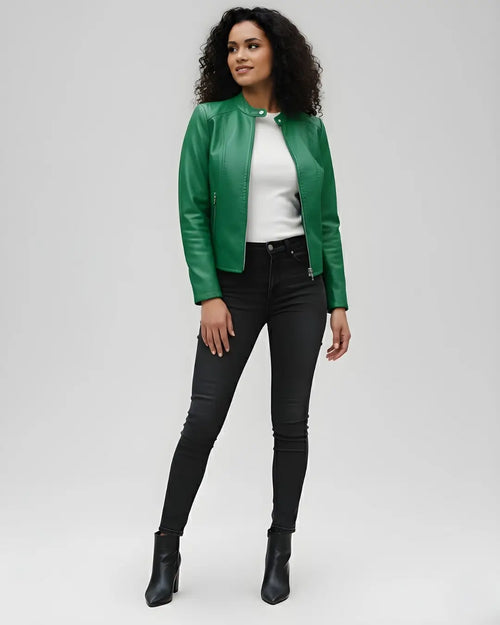 Blouson Perfecto en Simili Cuir Maria