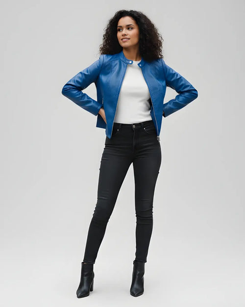 Blouson Perfecto en Simili Cuir Maria