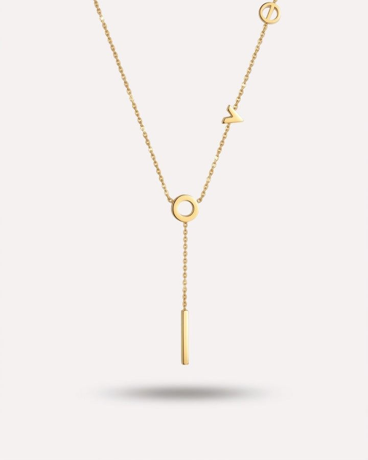 Calla Letter Tassel Necklace - Onyxelle