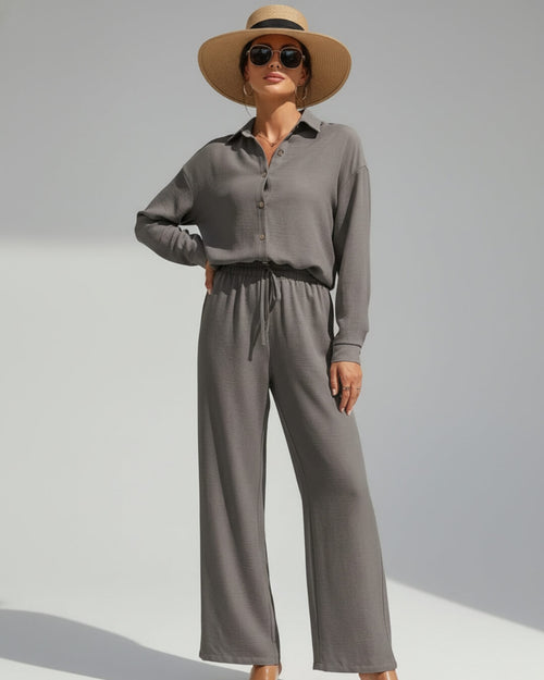 Ensemble Cocoon Maëlyne — Chemise Fluide & Pantalon Large
