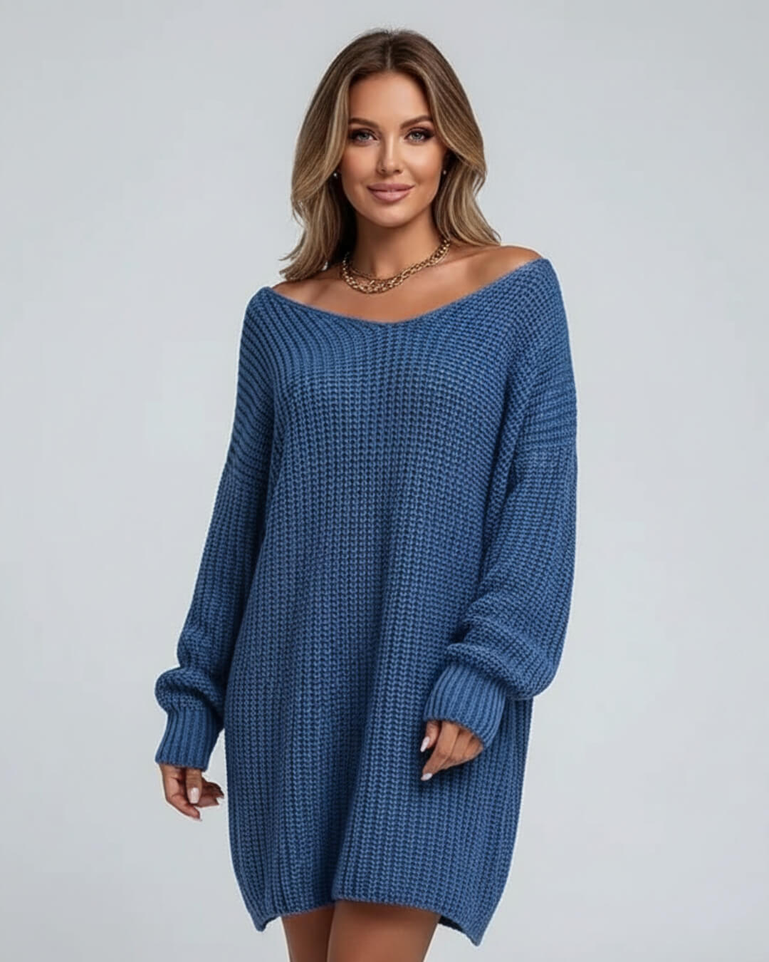 Pull Cocoon Lérane — Maille Ajourée Longue-Abricot-