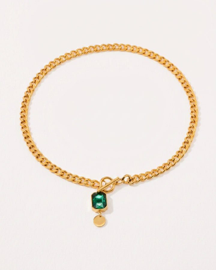 Esmera Green Pendant Necklace - Onyxelle