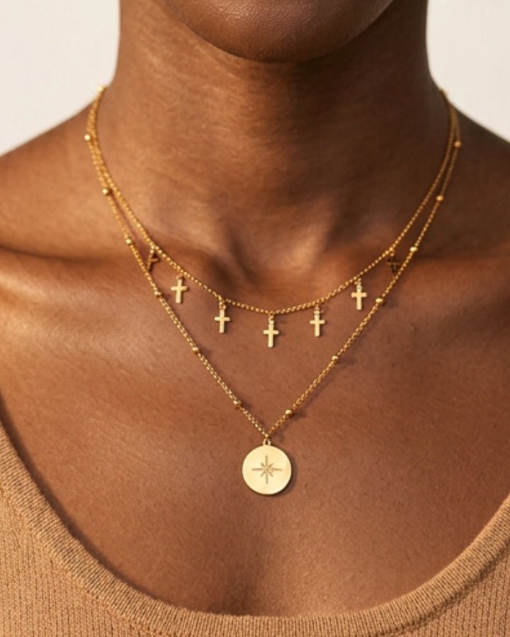 Sloane Double Layer Necklace - Onyxelle