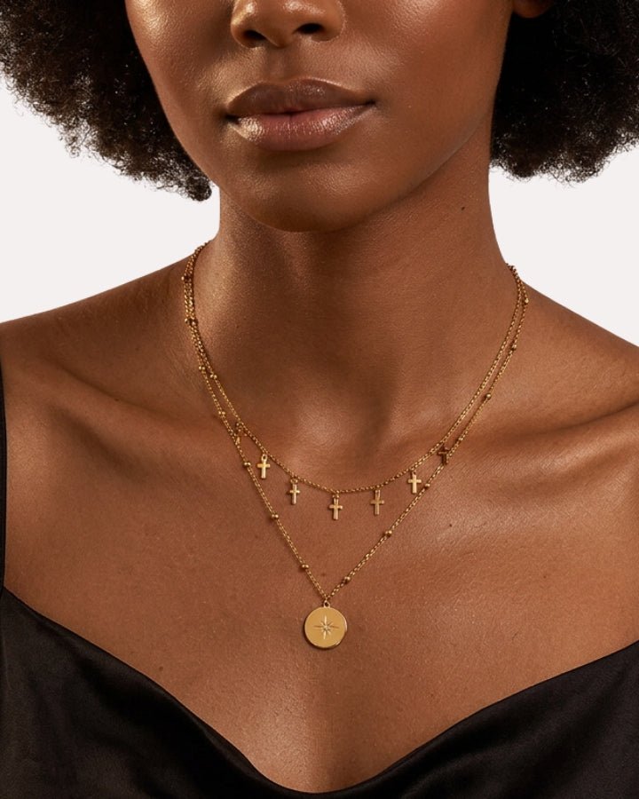 Sloane Double Layer Necklace - Onyxelle