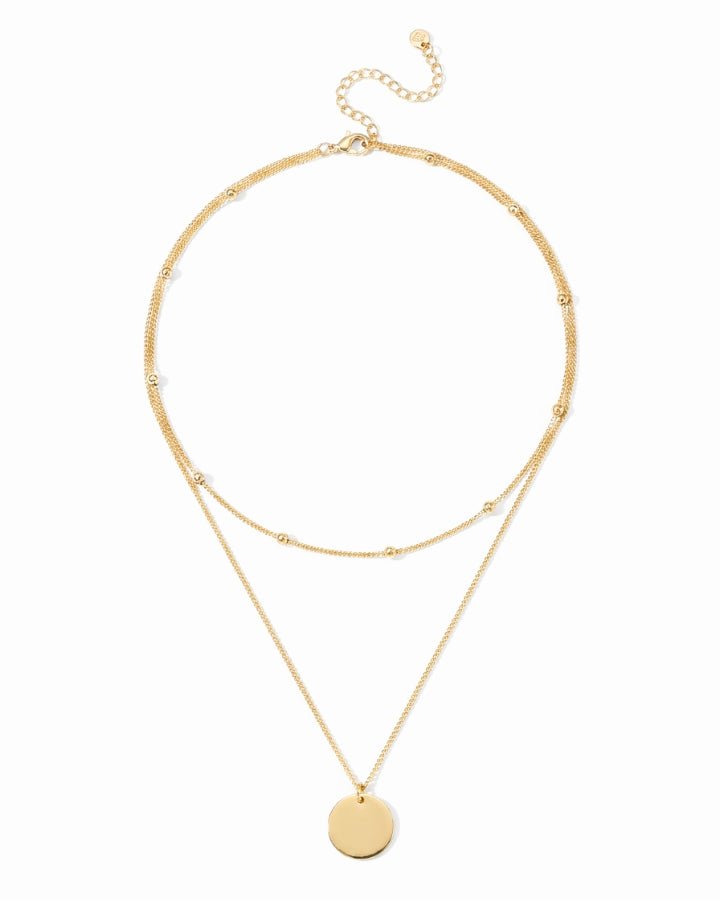 Thea Coin Layered Necklace - Onyxelle